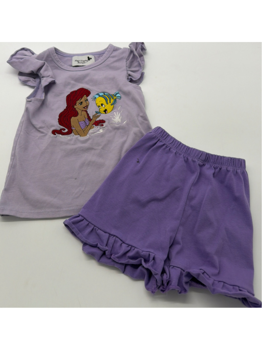 Magic Kingdom Boutique Ariel Matching Set Size 2T Purple